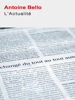 cover image of L'Actualité
